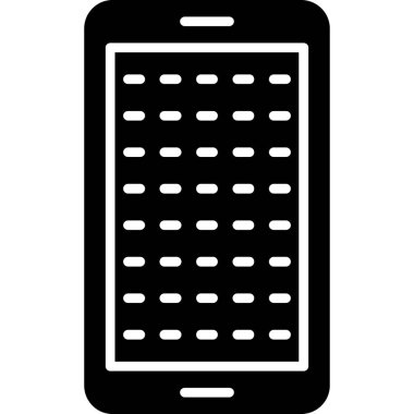 Cep telefonu simgesi, vektör illüstrasyonu