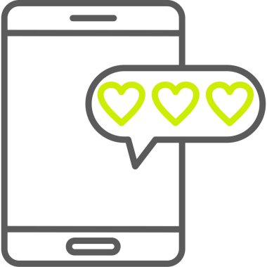 Mobil sohbet simgesi vektör illüstrasyonu