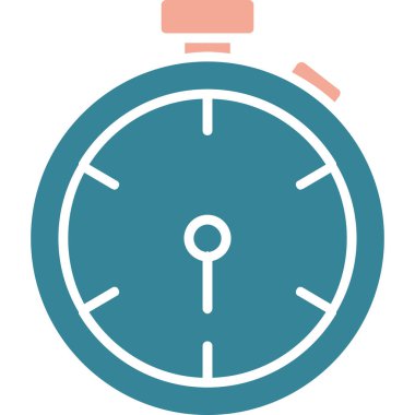 Saat simgesi vektör illüstrasyonu