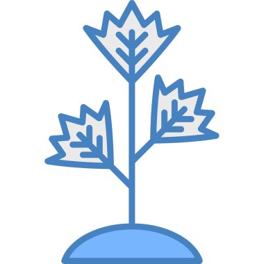 Bitki. Web simgesi basit illüstrasyon