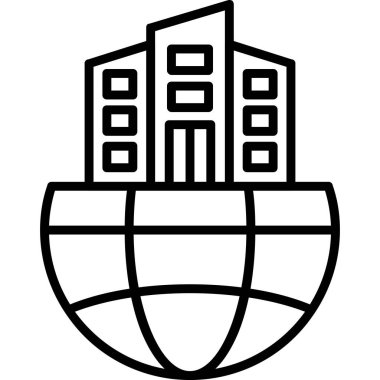 bina simgesi, vektör illüstrasyonu