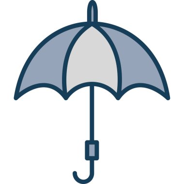 şemsiye simgesi vektör illüstrasyonu