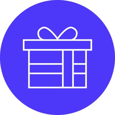 Hediye. Web simgesi basit illüstrasyon