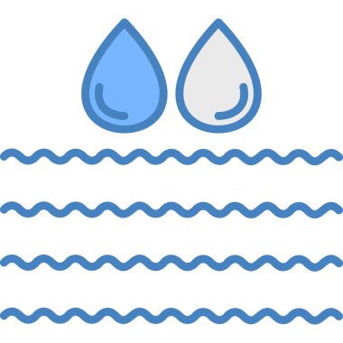 Su damlaları ikon. vektör illüstrasyonu