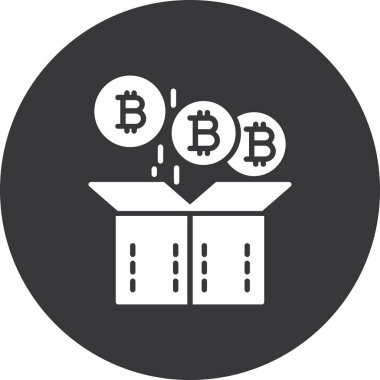 bitcoin. Web simgesi basit illüstrasyon