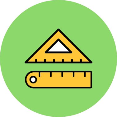 Bir cetvel simgesinin vektör illüstrasyonu