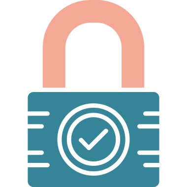 asma kilit ikon vektör çizimi