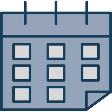 Doldurulmuş takvim tarihi olay simgesi - özet biçimi