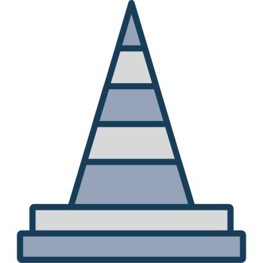 piramit simgesi, basit tasarım vektör çizimi