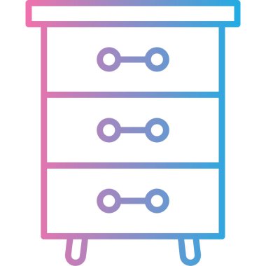 Dolap. Web simgesi basit illüstrasyon