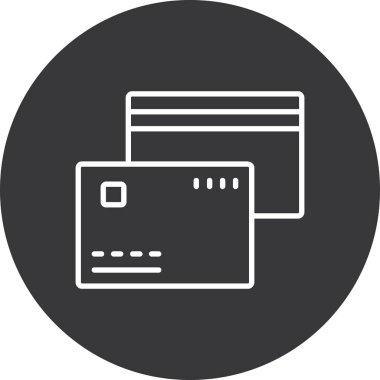 Kredi kartıyla. Web simgesi vektör illüstrasyonu