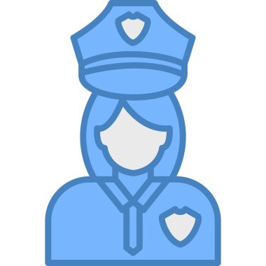 Polis. Web simgesi basit illüstrasyon