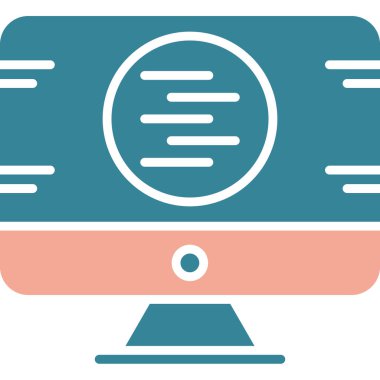 Bilgisayar. Web simgesi basit illüstrasyon