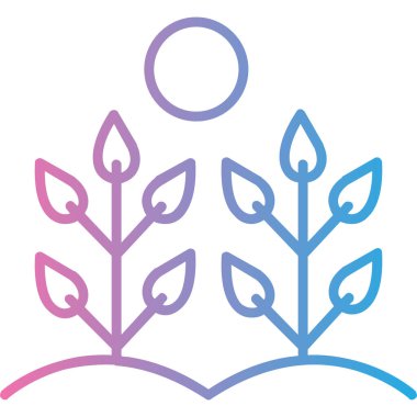 Ağaç simgesinin vektör illüstrasyonu