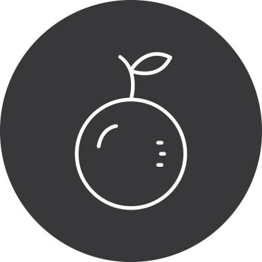 Modern b 'nin vektör illüstrasyonu elma meyvesinin ikonundan yoksun