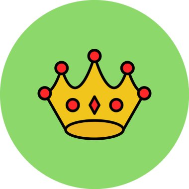 Taç. Web simgesi basit illüstrasyon