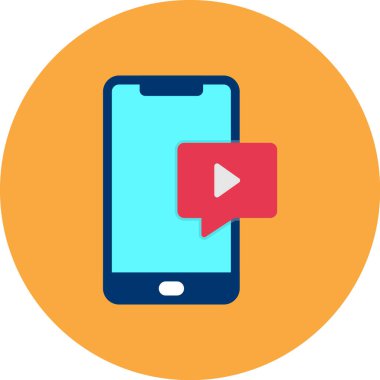 Cep telefonu simgesi, vektör illüstrasyonu