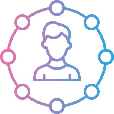 avatar adam simgesi ana hatları biçiminde