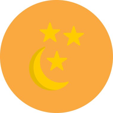 Ay. Web simgesi basit illüstrasyon