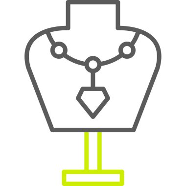 elmas kolye simge vektör çizim