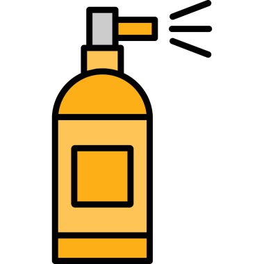 Sprey şişe ikonu. sprey sprey şişe vektör renk ağı izole edildi