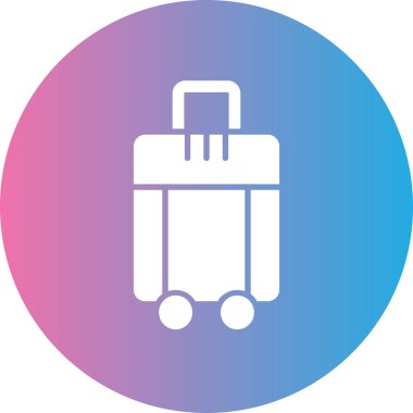 Bavul. Web simgesi basit illüstrasyon