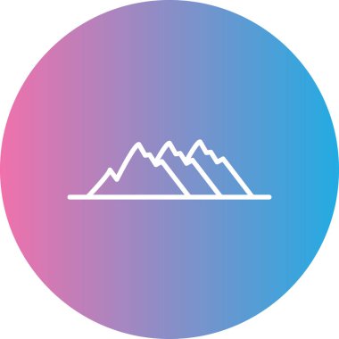 Bir dağ simgesinin vektör illüstrasyonu