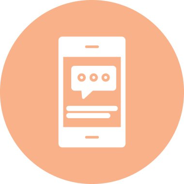 Sohbet simgesinin vektör illüstrasyonu