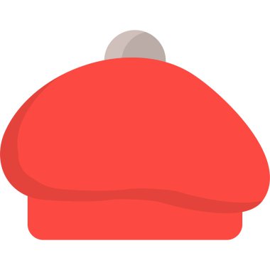 Kışlık kıyafet vektörü düz renk illüstrasyonu