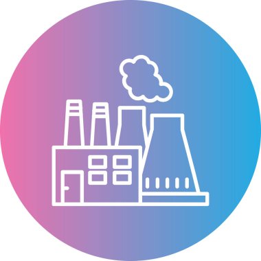 Fabrika vektör simgesi modern illüstrasyon