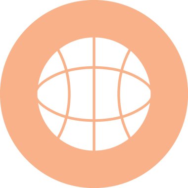 Basketbol topu vektör çizgisi simgesi