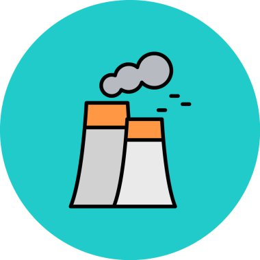 Fabrika simgesi vektör illüstrasyonu