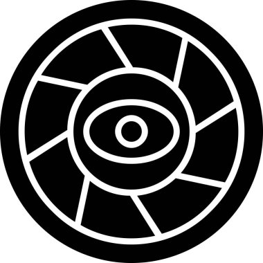 Siyah bir simgenin vektör illüstrasyonu