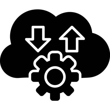 veri bulut hesaplama vektör simgesi