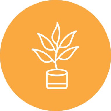 Bitki simgesinin vektör illüstrasyonu