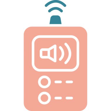 kablosuz uzaktan kontrol simgesi düz biçiminde