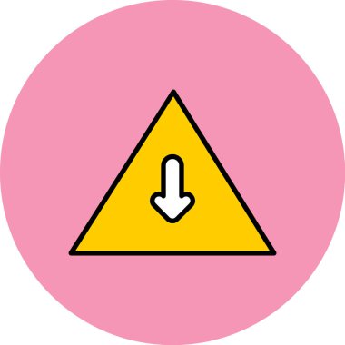 Üçgen simgesi, vektör çizimi