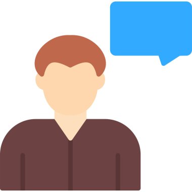 Konuş. Web simgesi basit illüstrasyon