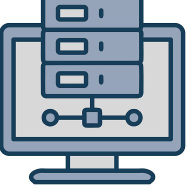 Bilgisayar. Web simgesi basit illüstrasyon