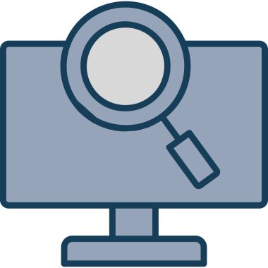 bilgisayar izleme simgesi, vektör illüstrasyonu