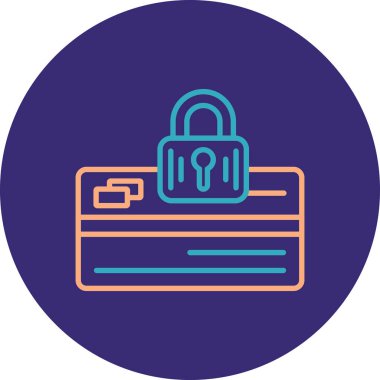 Güvenli kilit simgesi ana hat biçiminde