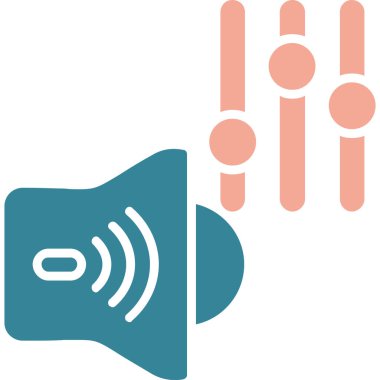 Konuşmacı. Web simgesi basit illüstrasyon