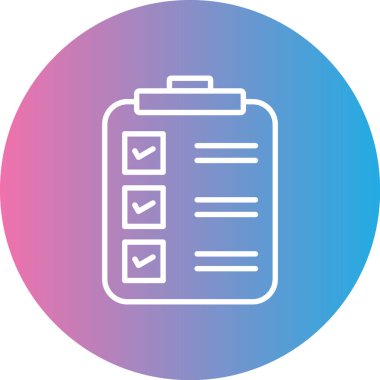 Kontrol listesi. Web simgesi basit illüstrasyon