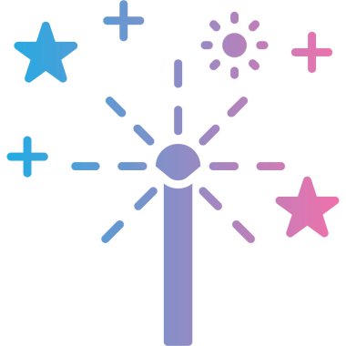 Havai fişekler. Web simgesi basit illüstrasyon