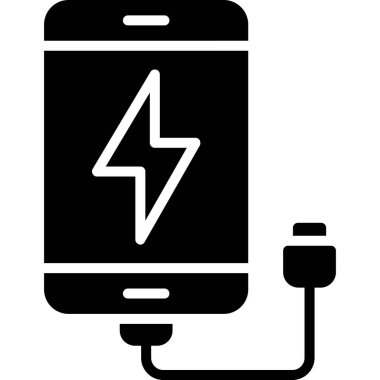 pil simgesi. Web tasarımı için simge vektörünü şarj etmenin basit bir gösterimi