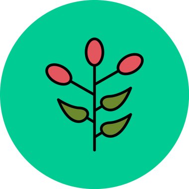 Bitki. Web simgesi basit illüstrasyon