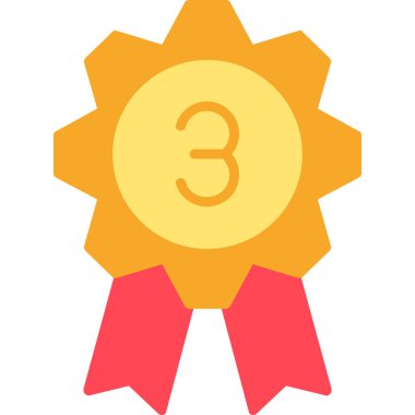 madalya düz simge vektör