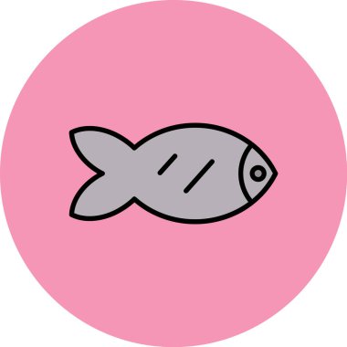 Balık. Web simgesi basit illüstrasyon