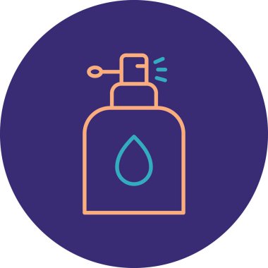 Mavi bir sıvı şişesinin vektör çizimi