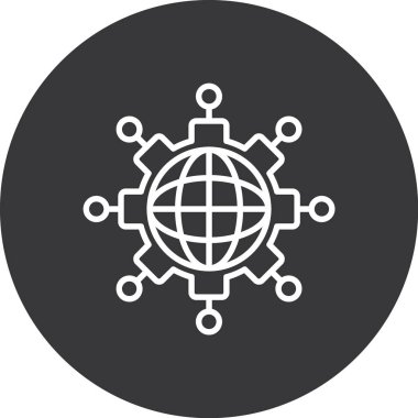 genel ağ simgesi, vektör illüstrasyonu